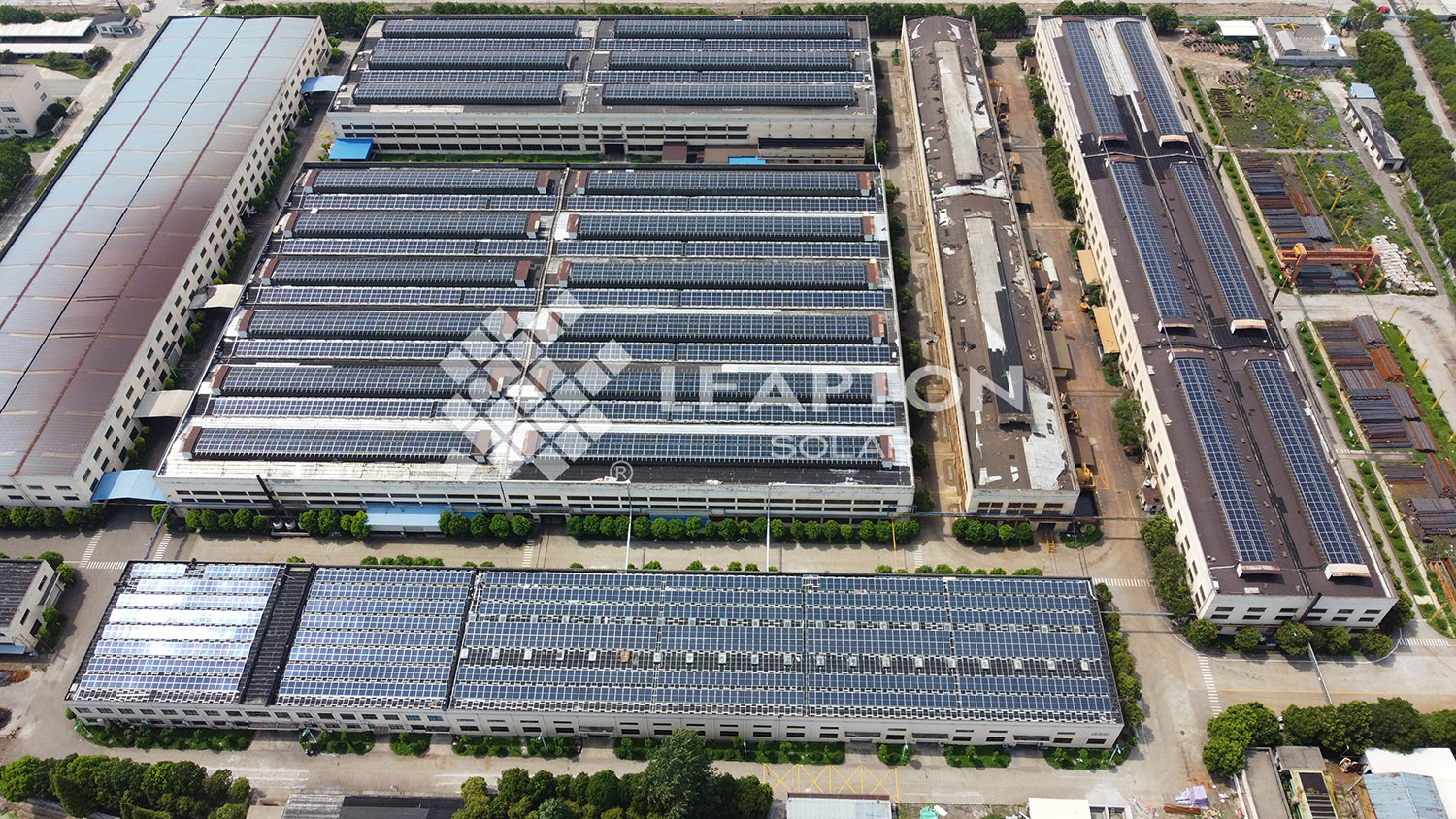 Leapton completou um projeto de 3,1MW de telhado de soalr na China