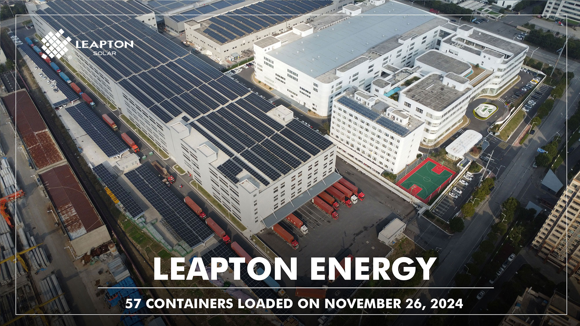 Leapton Energy Navios 57 Contêineres de módulos solares hoje!